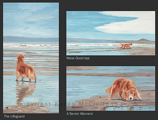 Golden Retriever beach series